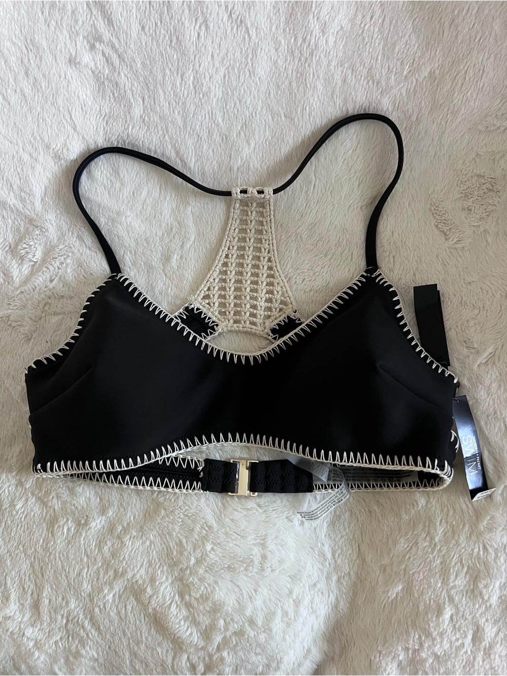Victoria secret black Crochet-Back Bralette Top